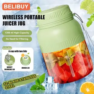 500ml 1300ml USB Electric Juicer Cup With 6 Blades Milkshake Maker