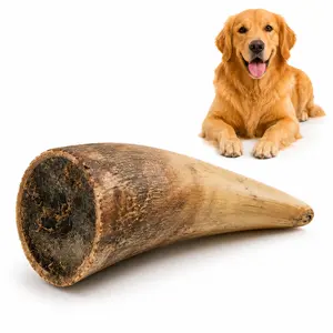Natural Cow Horn Dog Chew, Long-Lasting Rawhide-Free Chew for Medium & Large Dogs, Single Ingredient Chew to Keep Dogs Busy#Summervibes #petlovers