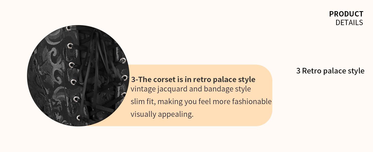 Corset Tops for Women Going Out Fashion Womens Sexy Vintage Overbust Corset Tops for Women Women's Renaissance Style Lace-Up Corset Camisole,Push Up Lingerie Jacquard Shapewear