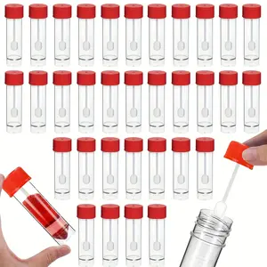 30ML Sample Bottle with Spoon, Animal Feces Collection Bottle, Lab Sampling Bottle, Home & Daily Essentials, Non-Lead Crystal Glass