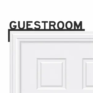 MOMO3D Guest Room Door Topper | Over The Door Guest Room Sign for Home Decor | Airbnb Guestroom Frame Decor | Housewarming Gift Corner Sign | Hallway Entryway Decorations