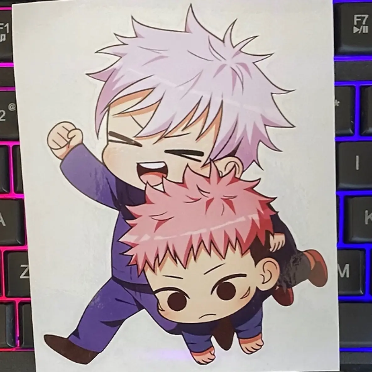 Itadori & Gojō Peek Anime Car Sticker