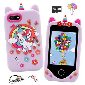 Kids Smartphone Toy with 2.8'' Touch Screen, HD Dual Camera & 32GB Card, Educational Learning Phone for Preschoolers, Best Birthday Gift