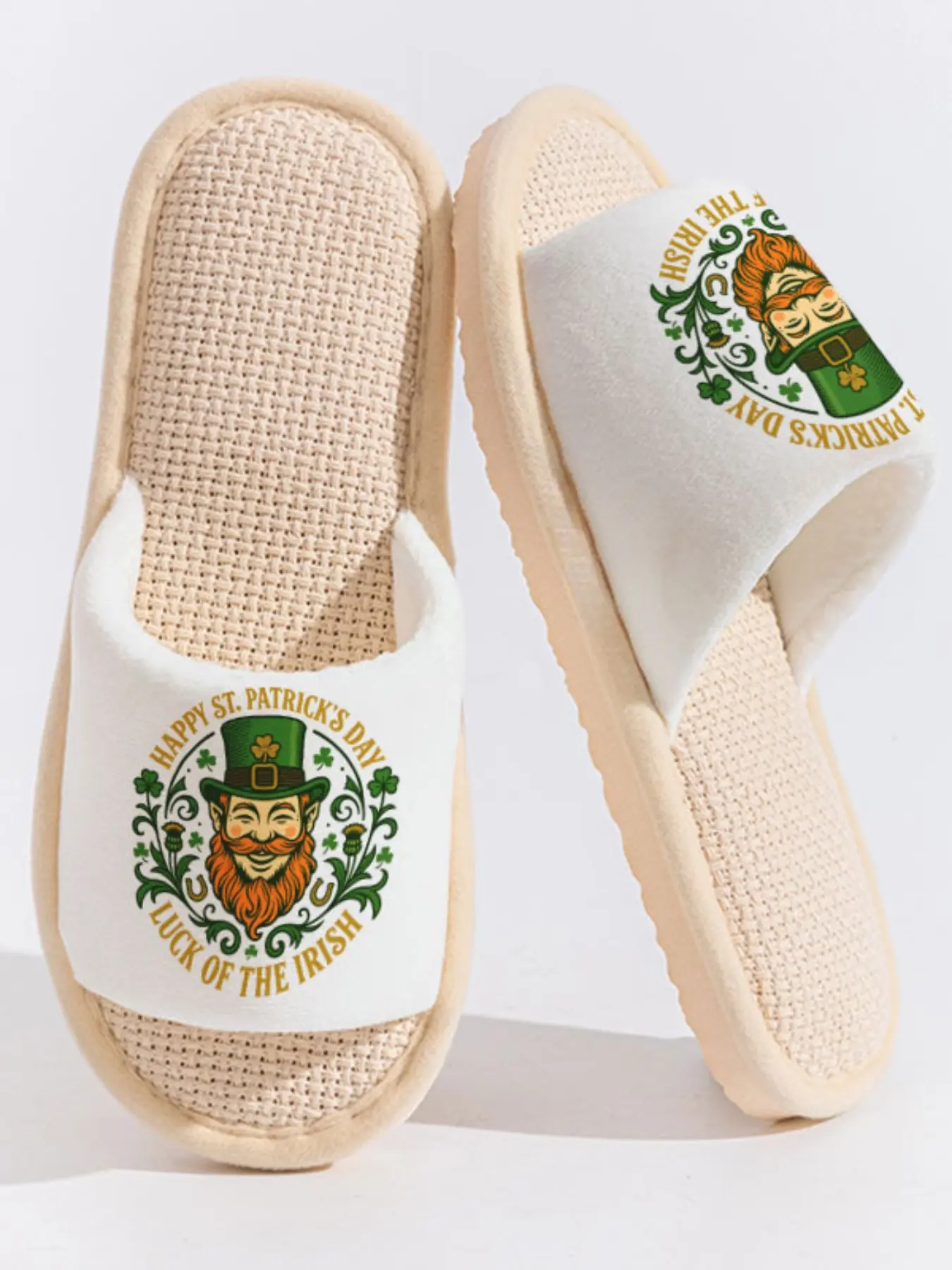 St. Patrick's Day "Luck of the Irish" Leprechaun Clover Slippers Cloud-Feeling Retro Festival Vibe St. Patrick's Day Outfit Must-Have