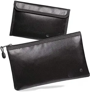 Fireproof  Bag - 10.6"x6.7" & 5"x8" Small Fireproof Bags,  Deposit & Passport Safe Storage Envelope