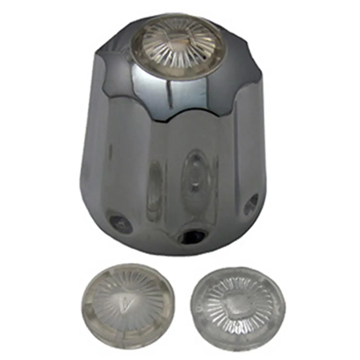 Larsen Supply HC-229MB Gerber Clear Shower Handle, Carded Set, Hot Cold Control, Diverter Buttons, Short Broach