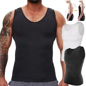 Men's Double layer Compression Vests, Tummy Control Shapewear, Hide Gynecomastia Body Shaper Seamless Tank Top