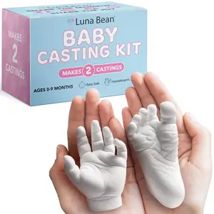 Baby Handprint Footprint Kit, Perfect DIY Baby Room Decoration, New Mom Postpartum Memorial Gift, Ideal for Newborns