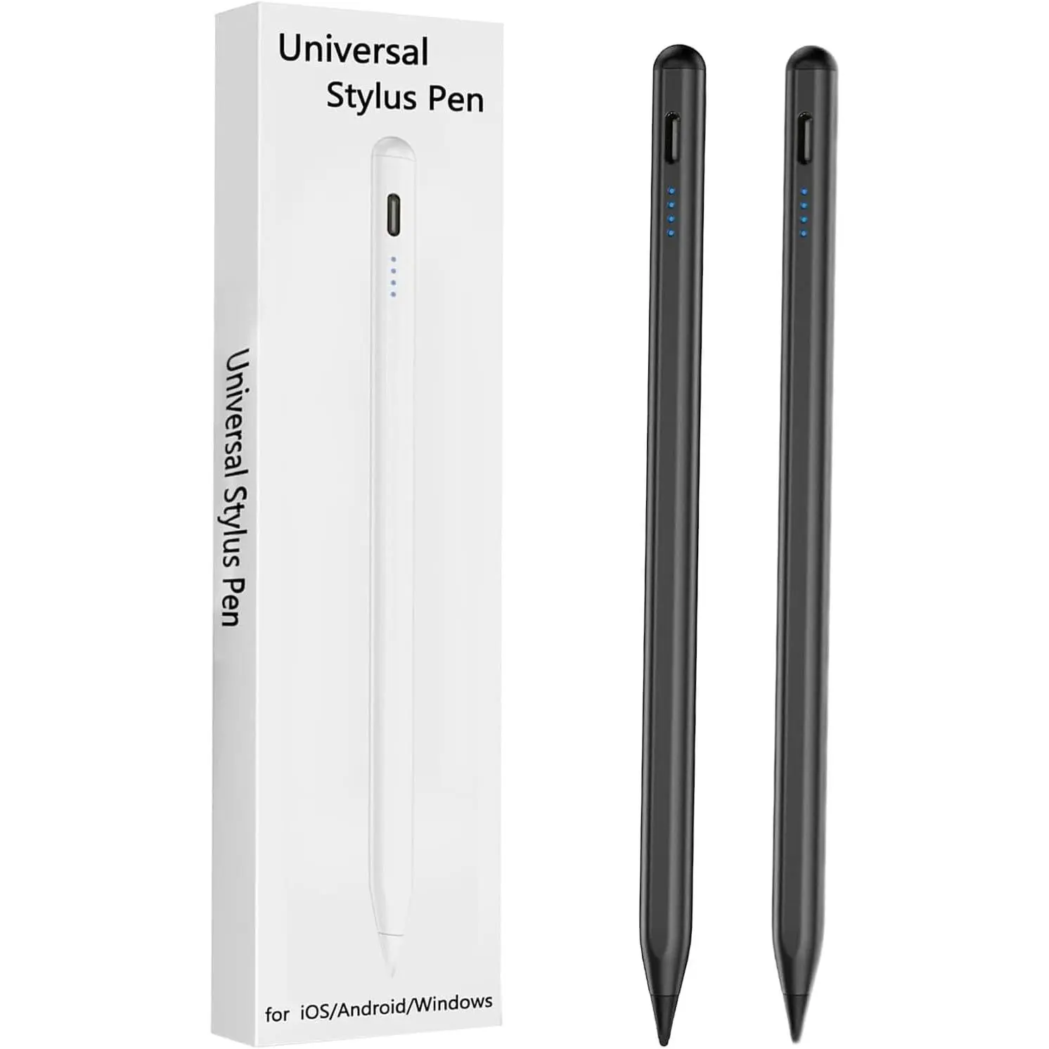 2 Pieces Stylus Pen for Galaxy Tab A9/A8/A7 Tablet Pens for iOS/Android/Windows Stylists Pen with Dual Screen Stylus Pencil (Black)