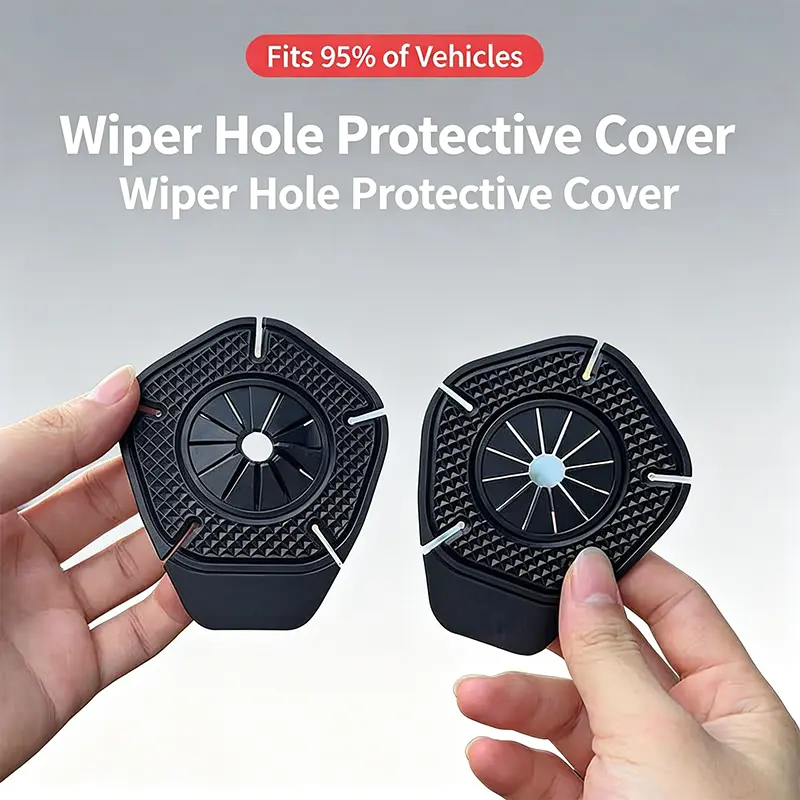 8-Pack Silicone Car Wiper Arm Hole Covers, Tool-Free Install Windshield Cowl Vent Protectors, Prevents Clogs, Helps Block Leaves & Debris, Universal Fit Auto Exterior Accessories
