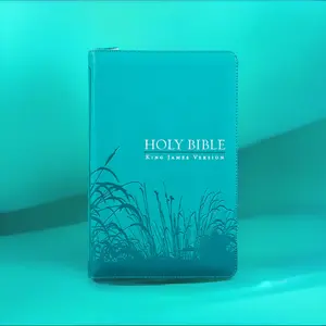Turquoise Faux Leather King James Version Deluxe Gift Bible with Thumb Index and Zippered Closure