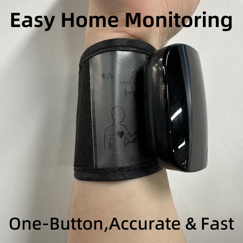 Easy-to-use Wrist Blood Pressure Monitor for Seniors  Compact Automatic BP Gauge. Track Hypertension anywhere with this Portable Blood Pressure Device. Silent & Fast readings