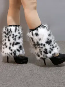 Women's Fall Winter Faux Fur Leg Warmers, Long and Short Styles, Stage Performance Protective Socks, Cozy Soft Plush Design