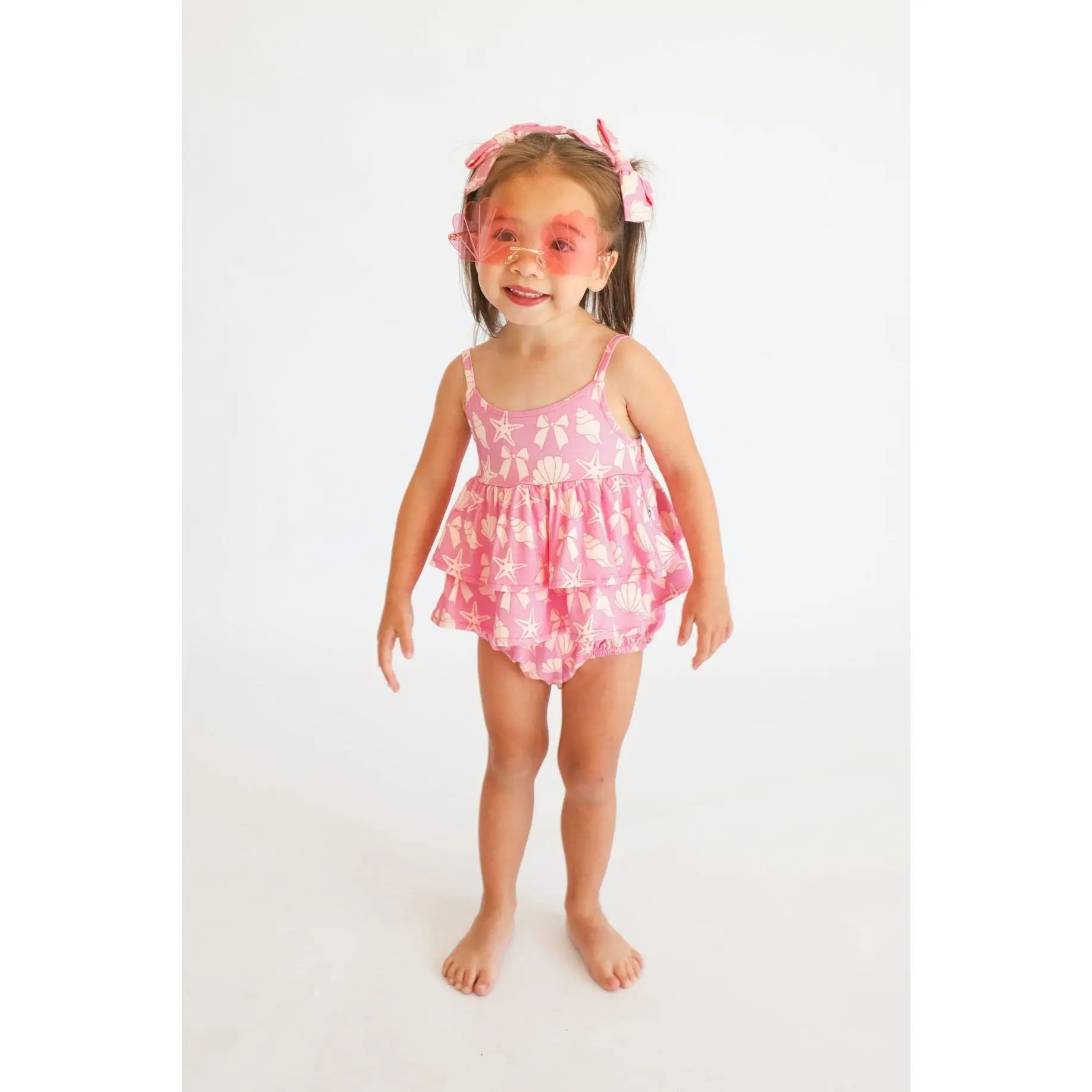 COASTAL CHIC DREAM RUFFLED BUBBLE ROMPER