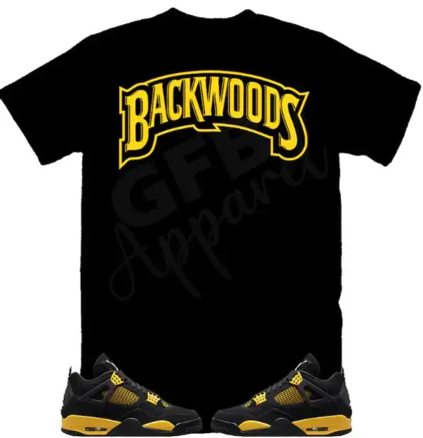 Backwoods Shirt to Match Retro 4 Thunder, Jd 4 Thunder Shirt, Thunder 4s Sneaker Tee - Top Man Tshirt Streetwear