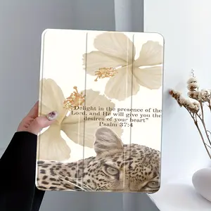 Christian Psalm 37:4 inspirational Bible verse, with adjustable stand and pen slot, foldable non-slip TPU protective case, suitable for Samsung, iPad mini, iPad Air, iPad Pro/iPad 10th generation, 11th generation and other iPad series protective cases.