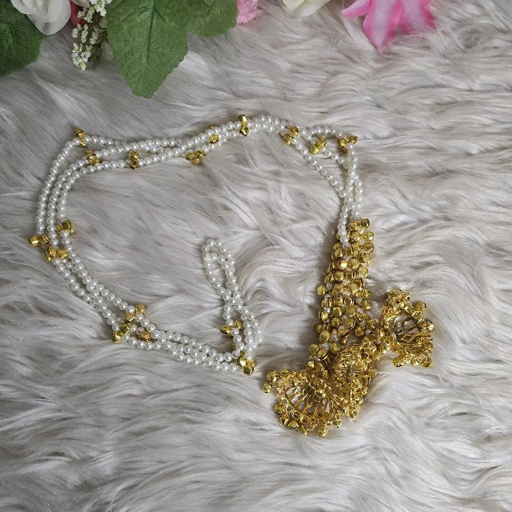 Kashmiri Paranda Jewelry Accessory with Faux Pearls