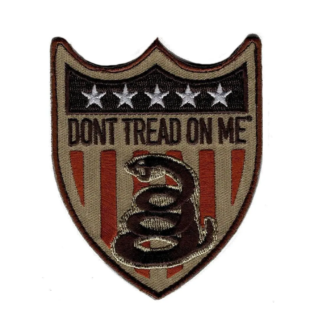 Gadsden Don't Tread USA Snake Shield Flag Us Hook Patch (P385)