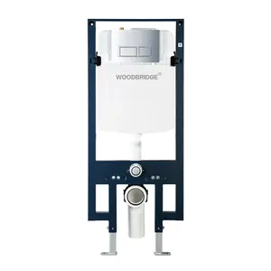 WOODBRIDGE In-Wall 0.8 GPF/1.60 GPF Dual FlusToilet Tank Carrier System for 2 x 4 stud installation, WHTA001