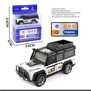 Mini Rc Drift Car, 1/64 Scale Alloy Truck, Remote Control 4x4 Off-Road Vehicle