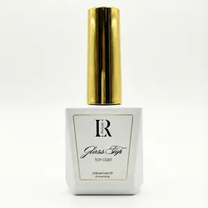LR Pro Line Glass Top Coat - High Shine Tempered Gel - Scratch Resistant & Non-Wipe (15ml)