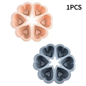 1PCS Silicone Heart-Shaped Baking Mold, Non-Stick Cake Chocolate Cookie Mold, High-Temperature Resistant, Easy to Clean, Durable, Perfect Gift