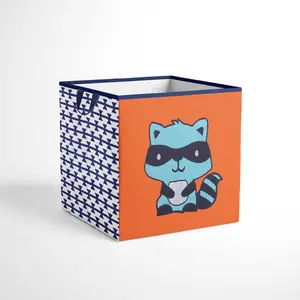 Bacati - Small Storage Tote Aztec Liam Aqua/Orange/Navy Boys