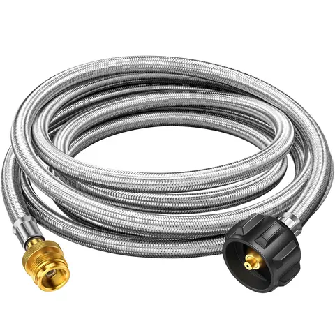 【Limited Time Only】Alloxity QCC-1lb Gas Hose, 4FT/6FT/8FT/12FT (Rubber Hose) & 5FT/8FT/12FT (Sleeve Hose), Durable for Safe Gas Transfers