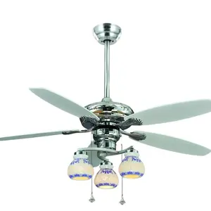 SIROCCO 48 in. Ceiling Fan with 3-Light Kit Flush Mount for Indoor Outdoor Use 80W LED Light 120V E26 Bulbs Not Included Modern Design White Color