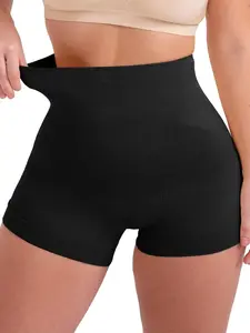High-Waisted Tummy Control Shapewear Shorts for Women, Seamless Body Shaper, Compression Thigh Slimmer, Butt Lifting Underwear, Breathable & Comfortable Fit (Black colour)