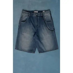 Pacsun Men's AustinÂ Extreme Baggy Jean ShortsÂ ChainÂ MediumÂ Blue