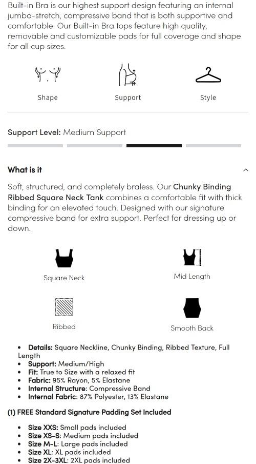 Chunky Binding Ribbed Square Neck Tank