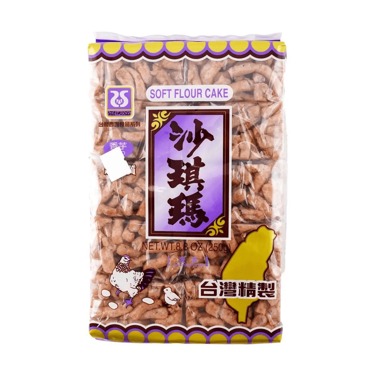 SEA WOODS Taro Mochi Balls 250g - Authentic Taiwanese Sweet Snack, Soft & Chewy Dessert, Perfect for Tea Time & Gifts