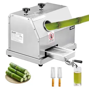 VEVOR Commercial Sugar Cane Juicer, 110LBS/H High Output Sugarcane Juicer Machine with 3 Stainless Steel Rollers, 2.4 Large Inlet, Manual Sugar Cane Press Juice Extractor Squeezer for Home/Commercial