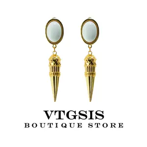 Roman Column Ear Clip with Personalized Ear Hole Design and Fashionable Earrings for party 21179