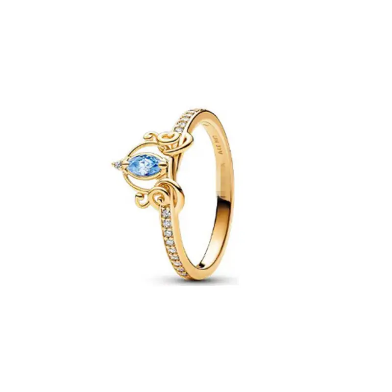 S925 Sterling Silver Cinderella's Carriage Ring,Fit Charm Necklace,Delicate Ring,Gift For Her wedding band