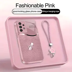 Suitable for [Galaxy A52 5g] high-end phone case，a beautiful four-leaf clover lanyard is included,printed case, no glitter，a lucky gourd will bring you good fortune，a variety of colors are available for you to choose from YM99