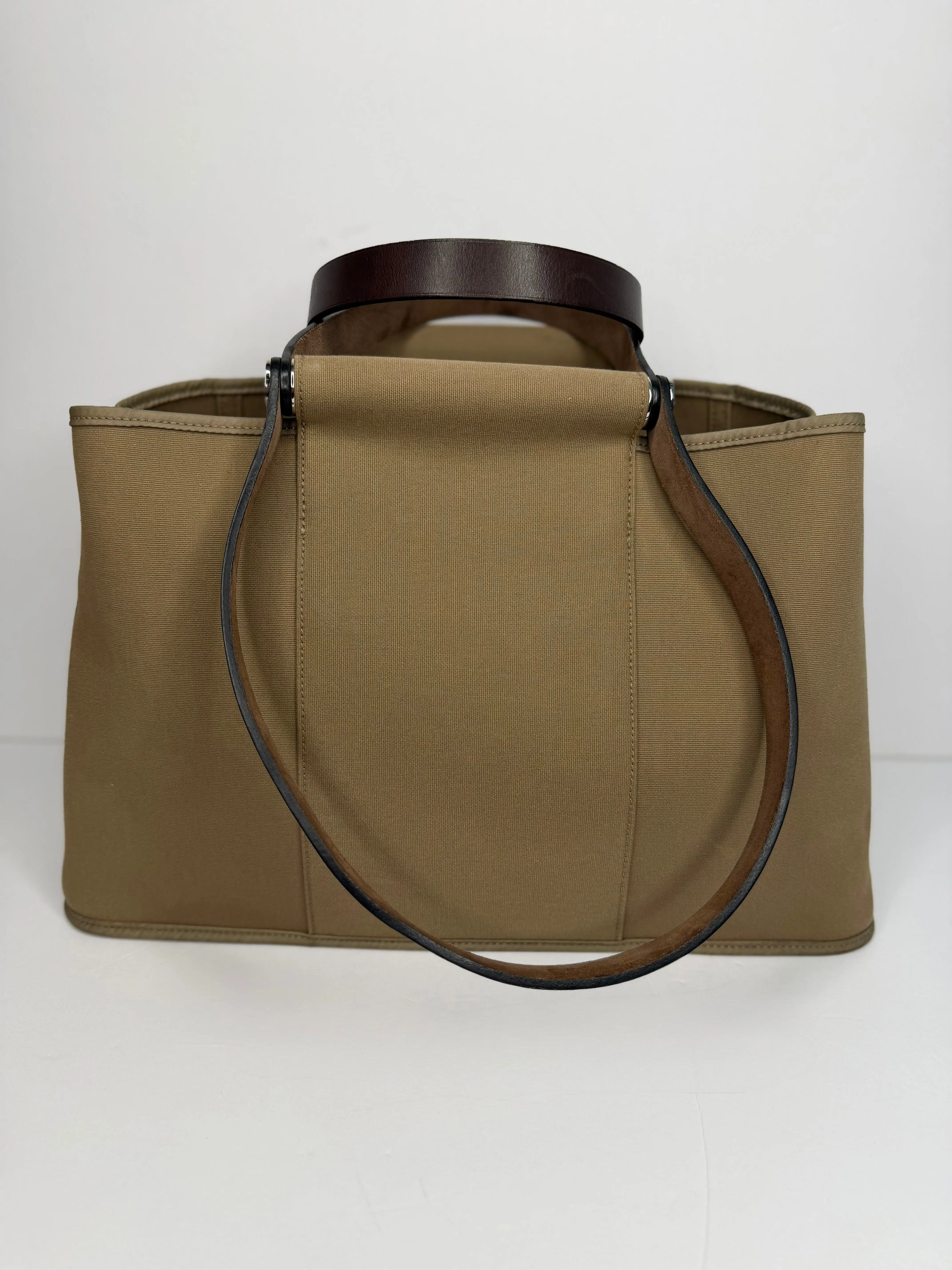 Pre-owned HERMÈS canvas Tote Bags Hermes toile Cabag Elan shoulder tote