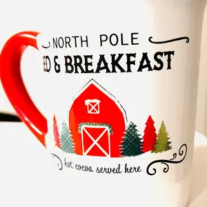 Hot Cocoa Mugs  Christmas Holiday Designs