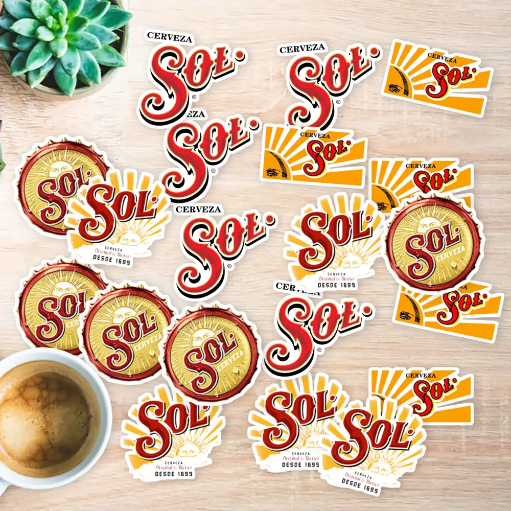 Stickers Pack 20 Pcs Sol Car Mexican Bike Colorful Beer Bumper Aesthetic Laptop Skateboard Vinyl Guitar Bottle Water Luggage Waterproof