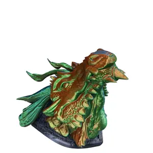3D Printed Dragon Head Wall Art - Captivating Design & Classic Style Decor Poster