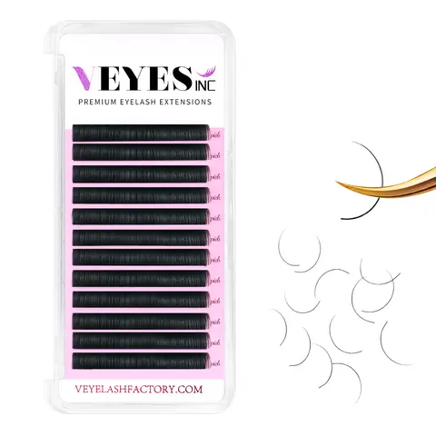 VEYESINC Premium Individual Eyelash Extensions Textured Lashes for Professional use