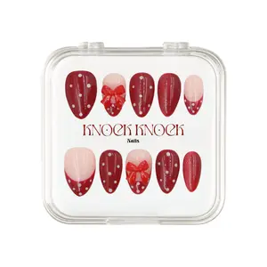 KNOCK.KNOCK NAILS 2026 | Candy polka｜10PCS 100% Handmade Press-on Nails
