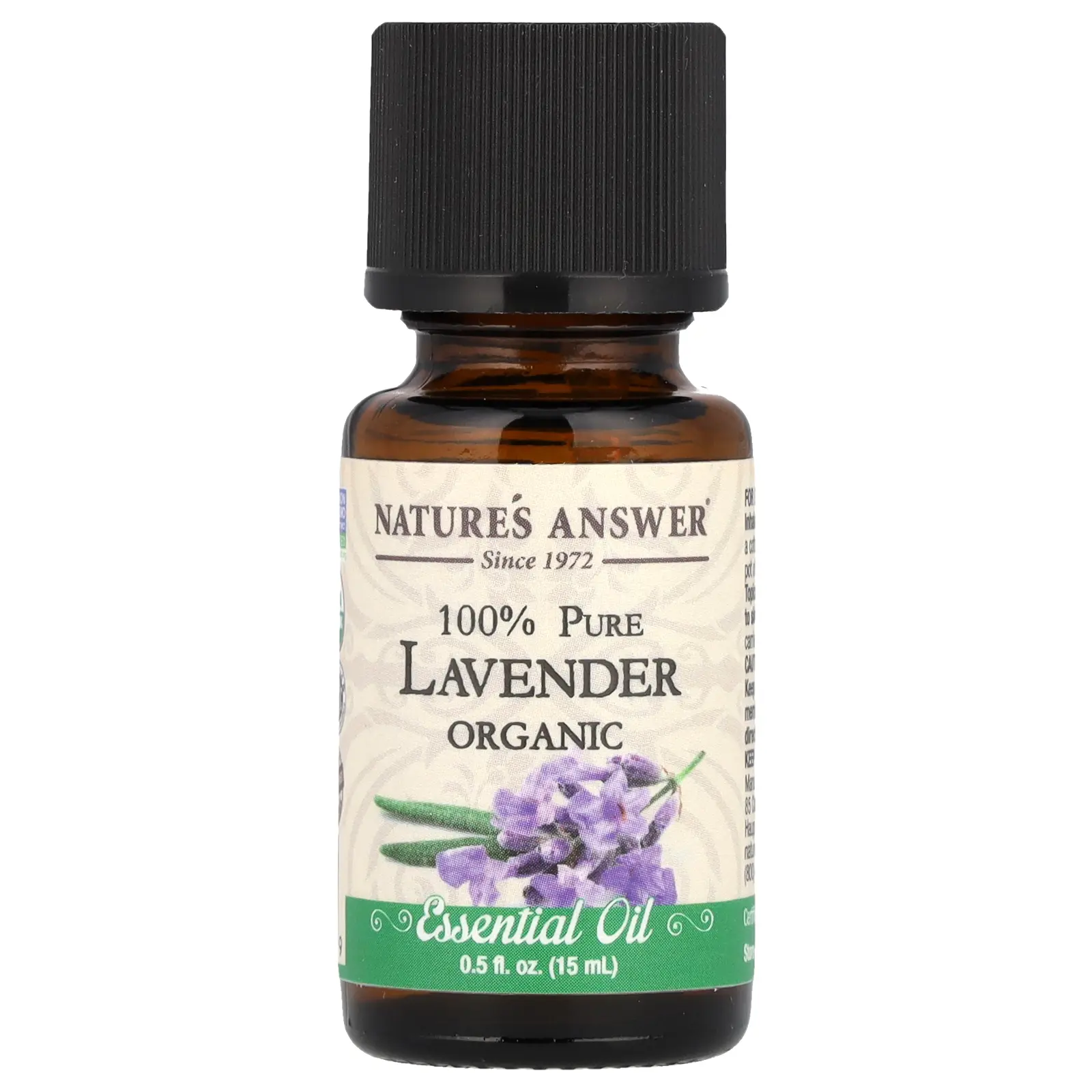 Nature's Answer 100% Pure Organic Essential Oil, Lavender, 0.5 fl oz (15 ml)