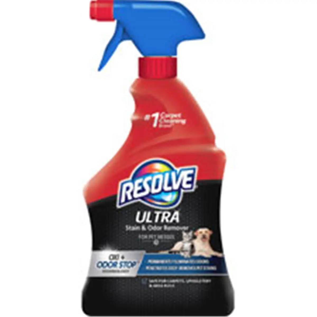 Resolve Ultra Oxi+ Tech Pet Spray Bottle - Stain Remover & Deodorizer, Urine Eliminator, Oxi Plus Odor Stop, Grooved Handle, Light Yellow, Fresh Scent, Fabric Spray, Marking Repellent, Spill Cleanup for Dogs & Cats, Fabric Spray Odor & Stain Removers