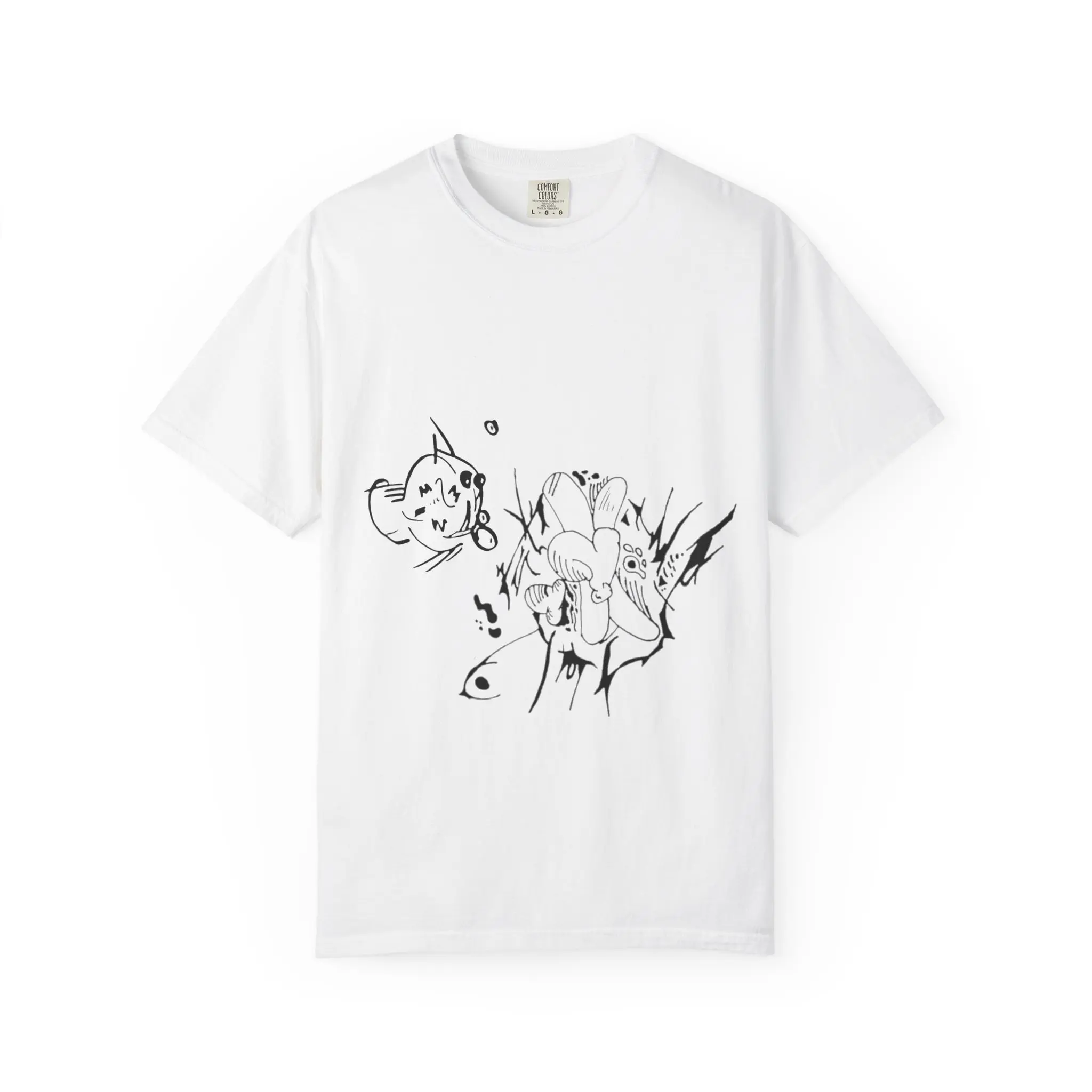 Y2KNC Graphic Tee Aquatic Sketch