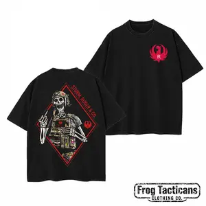 Vintage Sturm Ruger Co T Shirt Retro Tactical Skull Graphic Tee Outdoor Sports Brand Apparel Gift Men