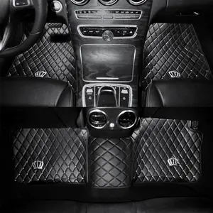 Rhinestone Crown Pattern Car Interior Accessories, Including Car Floor Mat & Car Center Console Mat & Armrest Pad & Seat Belt Shoulder Pad, Universal Car Interior Decoration, Car Interior Set
