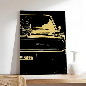 Auto Poster Vintage Muscle Car Retro Car Sports Car Poster,bedroom Canvas Posters, Hall Wall Art, Bathroom Canvas Posters(Poster only (unframed))