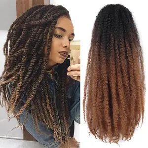 DB- African Style Kinky Curly Crochet Hair Synthetic Dreadlock Braiding Hair Extensions-DB